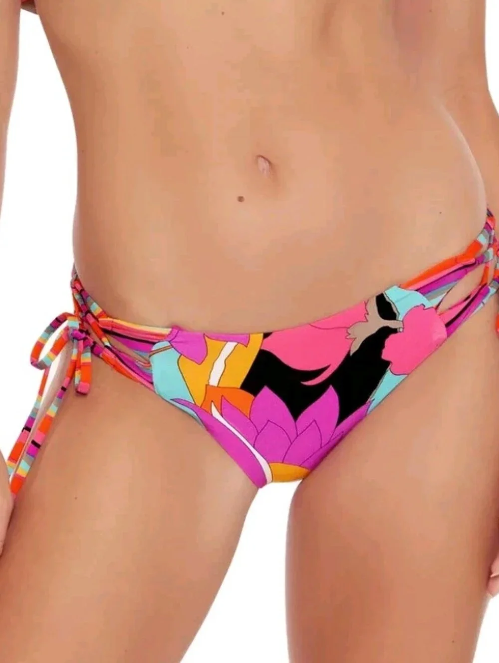 Trina Turk Tie Side Bikini BOTTOMS ONLY Gemini PrinWomen's Size 12 NEW WITH TAGS